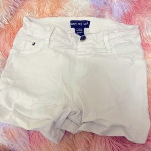 White pair of shorts brand:body by us